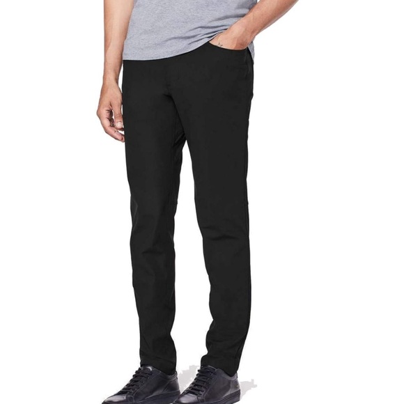 LULULEMON ABC Black Slim Pants 5 Pocket Wrinkle Free Size 30/30 Like New! - Picture 1 of 6
